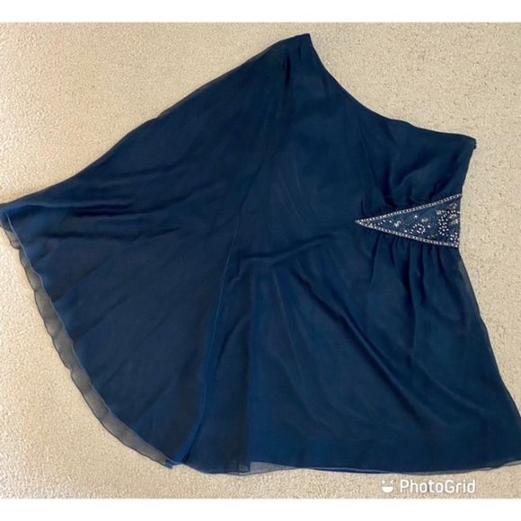 Free People Deep Sapphire one shoulder dress - Picture 5 of 12